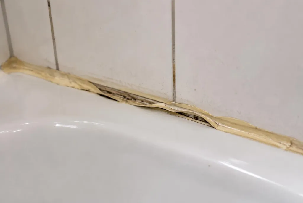 Kitbedrijf Zoetermeer – loslatende kit naast het bad